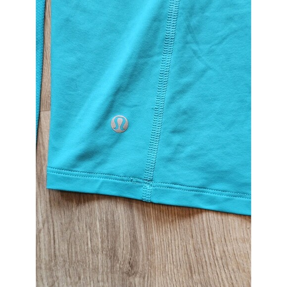 NEW Lululemon Sz 10 Trail Bound 1/2 Zip TealBlue Tropics Long Sleeve Running Top - Picture 8 of 9